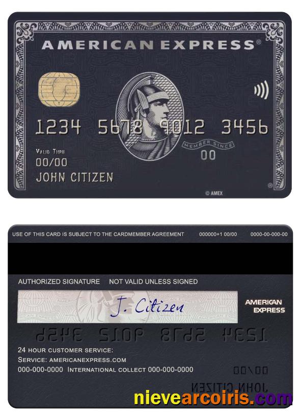 USA JP Morgan Chase bank american express black card